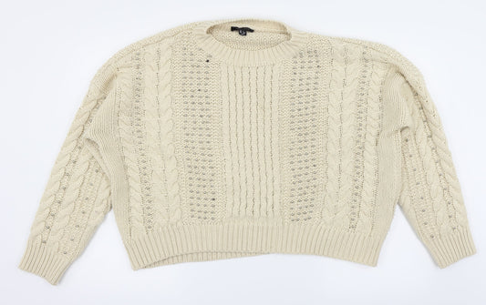 New Look Womens White   Pullover Jumper Size 12
