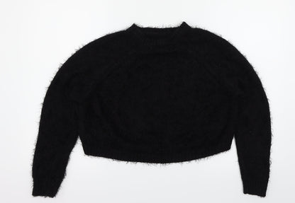 Additional front view of Preworn women’s black jumper, size UK 12