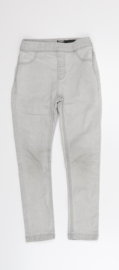 Additional front view of Very girls’ grey jegging jeans, size 5-6, years