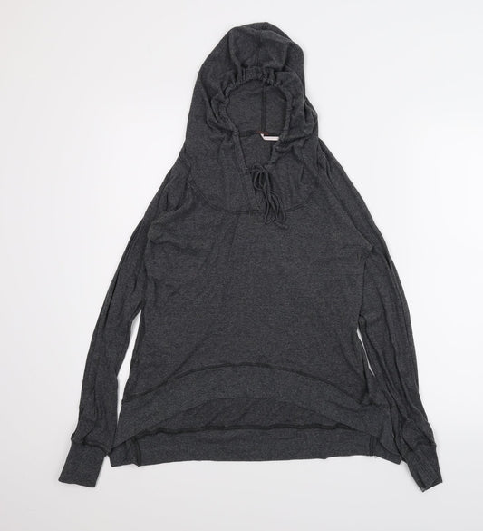 Poof Womens Grey   Pullover Hoodie Size L