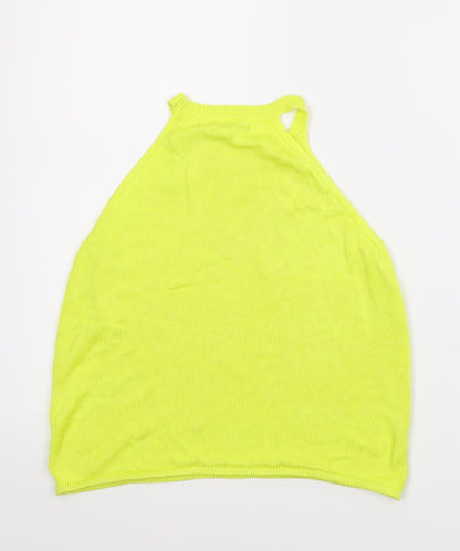 Back view of Atmosphere women’s yellow camisole tank, size UK 10