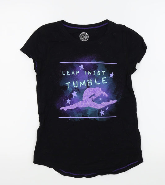 Preworn Womens Black   Basic T-Shirt Size 10