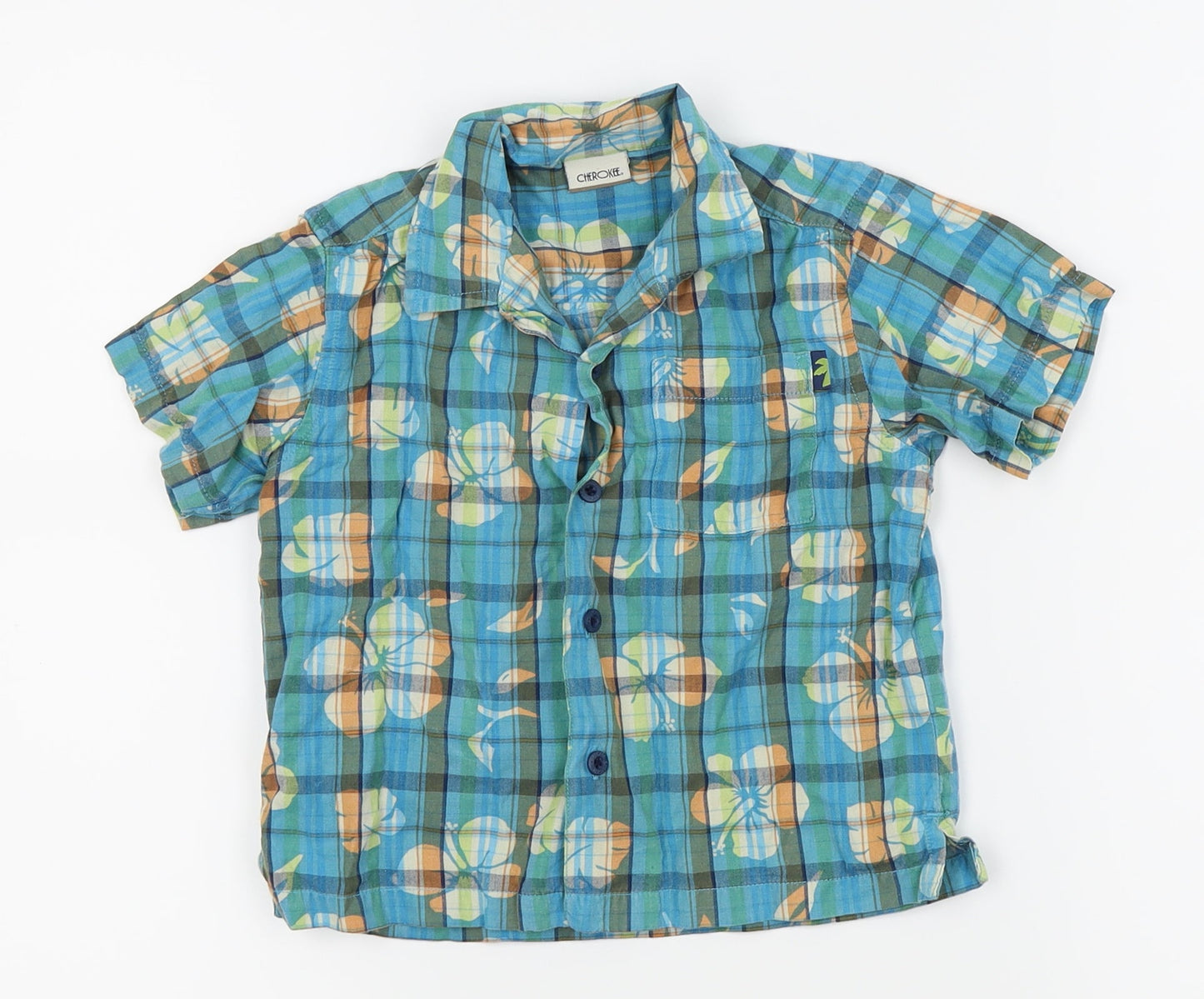 Cherokee Boys Blue Check  Basic Casual Size 18-24 Months