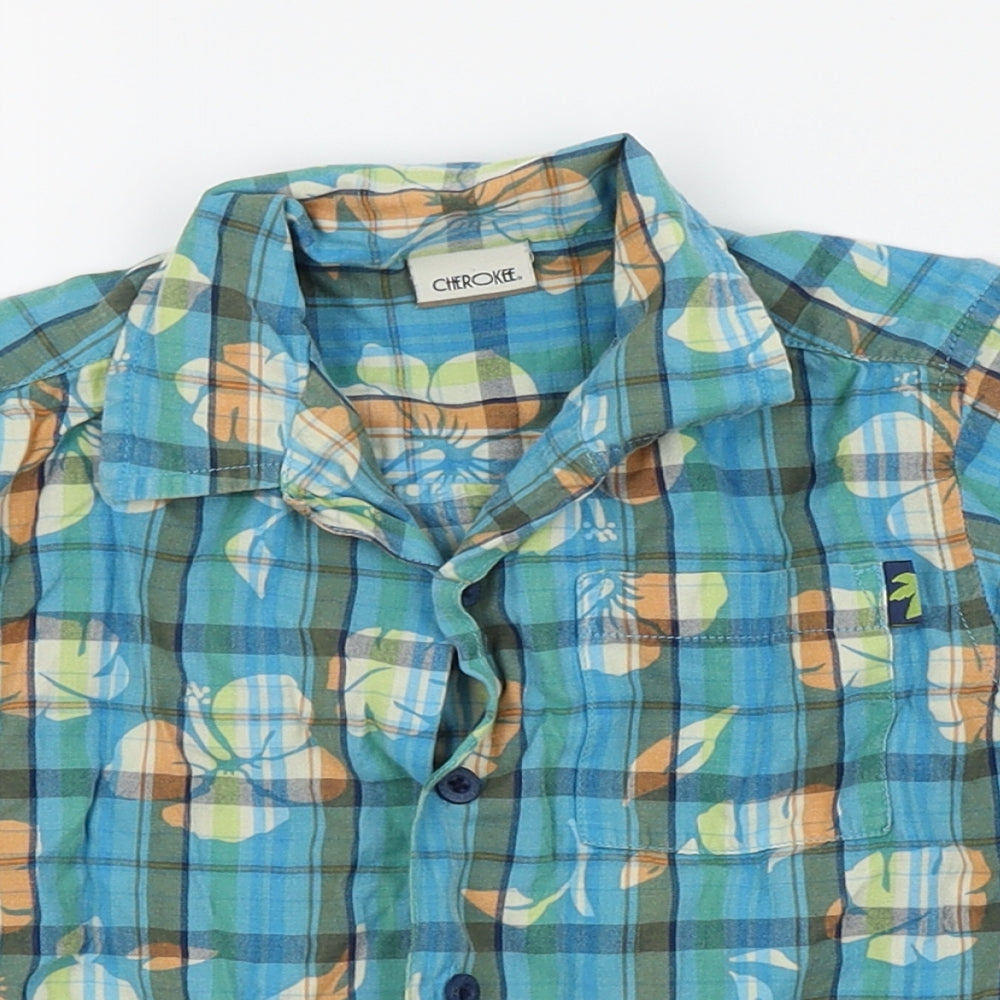 Cherokee Boys Blue Check  Basic Casual Size 18-24 Months