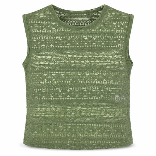 Front view of New Look girls’ green camisole tank, size 12-13, years