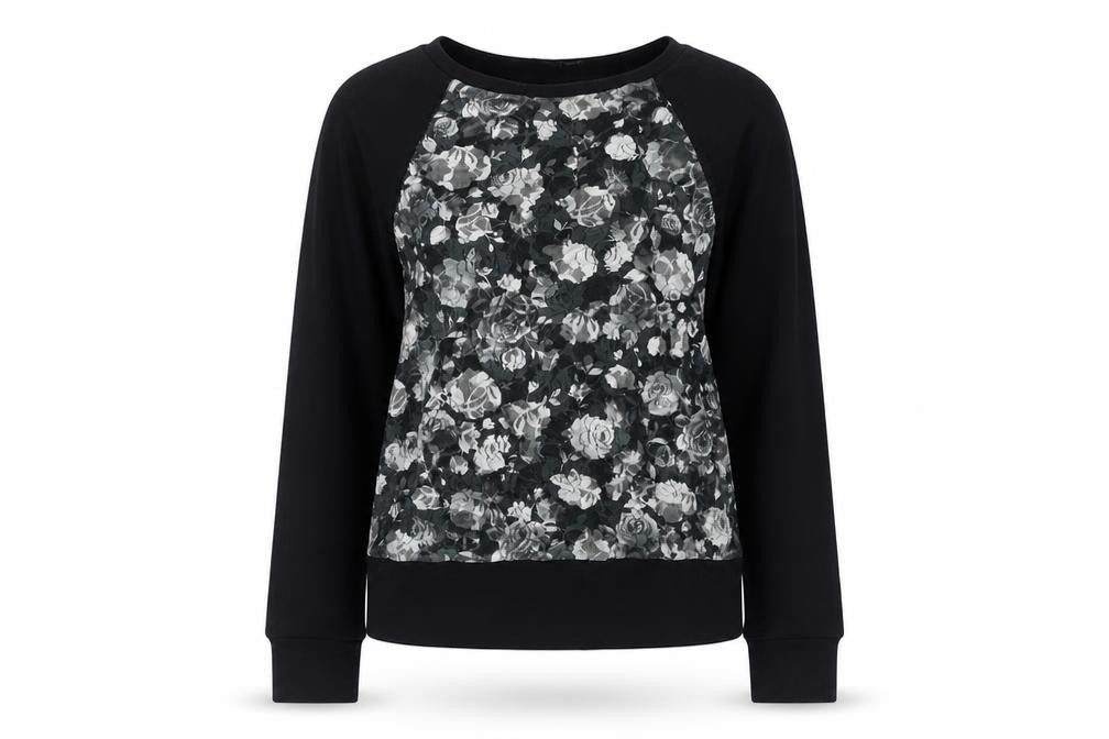 Atmosphere Womens Black Floral  Pullover Jumper Size 10
