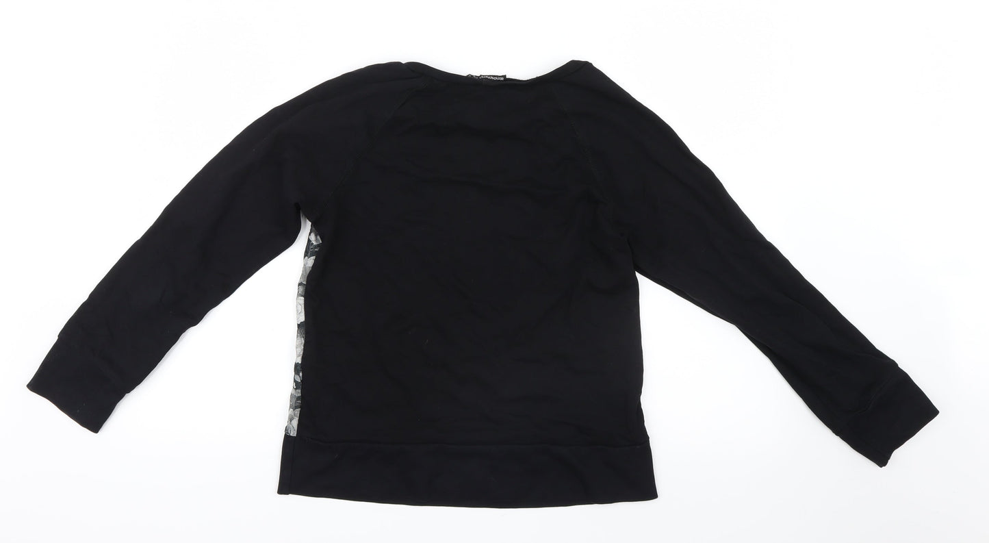 Atmosphere Womens Black Floral  Pullover Jumper Size 10