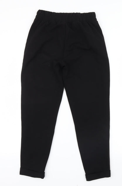 Back view of Next women’s black trousers, size UK 6, 24.5-inch leg