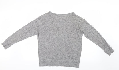 Back view of Preworn women’s grey basic t-shirt, size UK 8