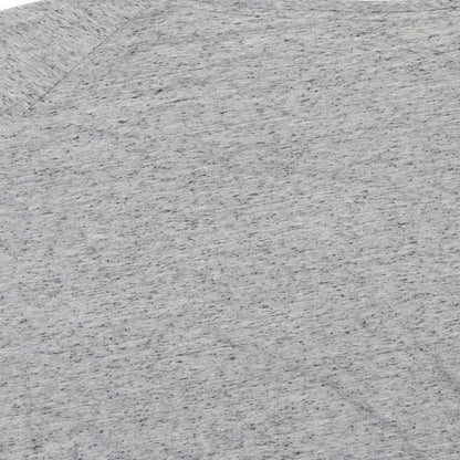 Brand and care label for Preworn women’s grey basic t-shirt, size UK 8