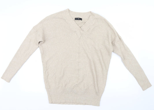 F&F Womens Beige  Knit Pullover Jumper Size 12