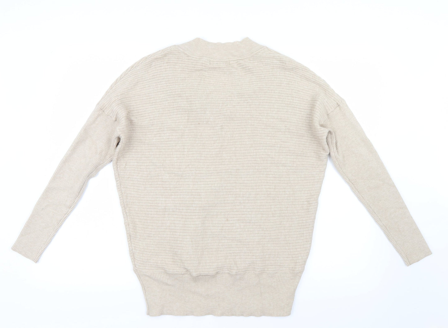 F&F Womens Beige  Knit Pullover Jumper Size 12