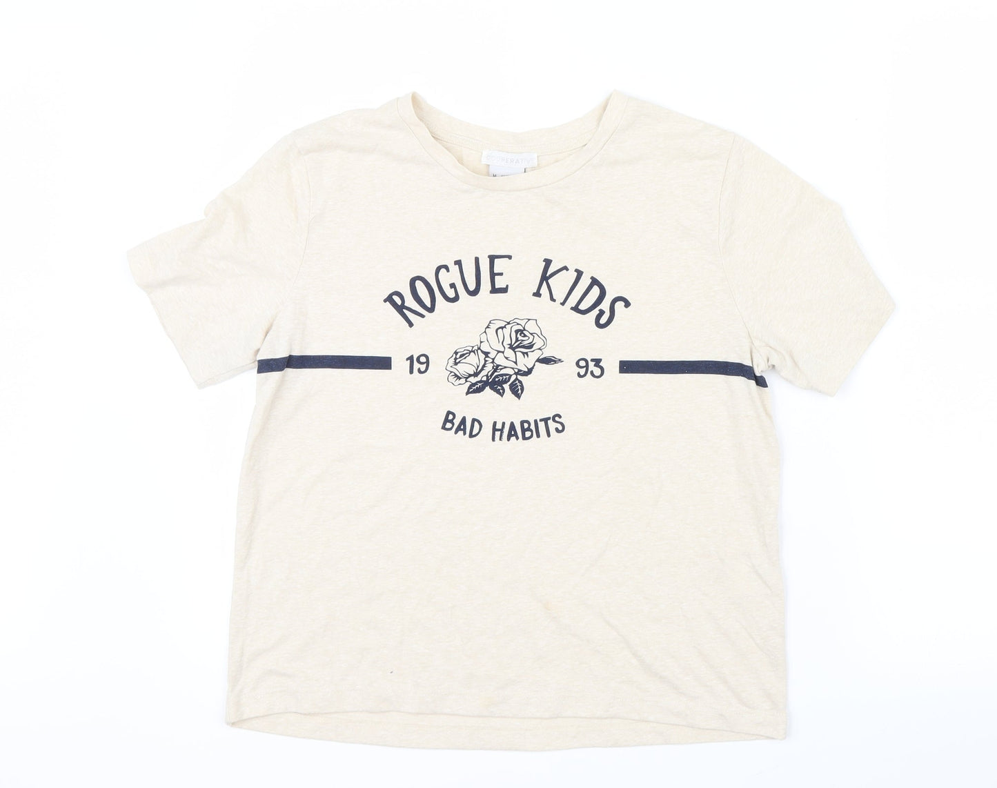 Cooperative Womens Ivory   Basic T-Shirt Size M