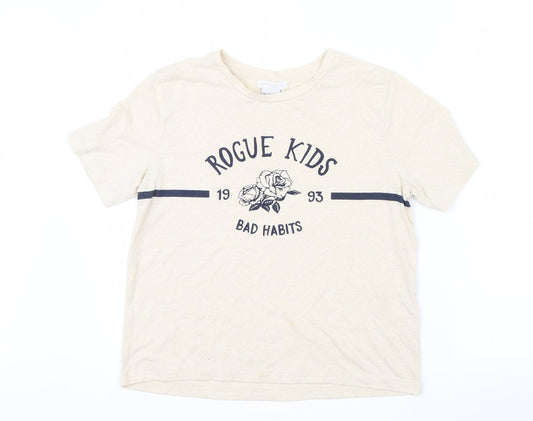 Cooperative Womens Ivory   Basic T-Shirt Size M