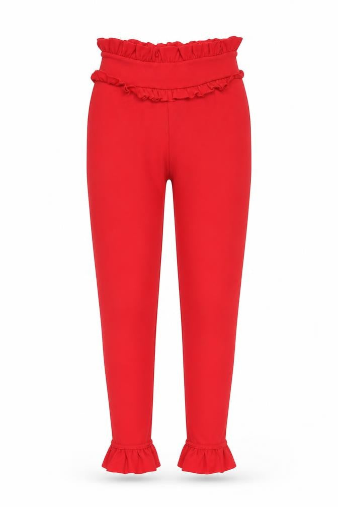 PRETTYLITTLETHING Womens Red   Trousers  Size 4 L22 in
