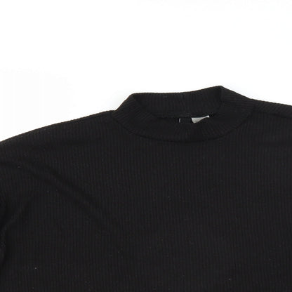 Close-up detail of Divided by H&M women’s black jumper, size M