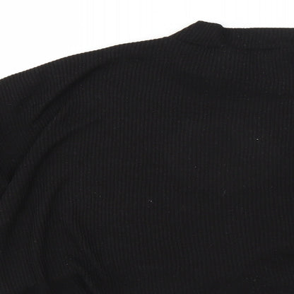 Brand and care label for Divided by H&M women’s black jumper, size M