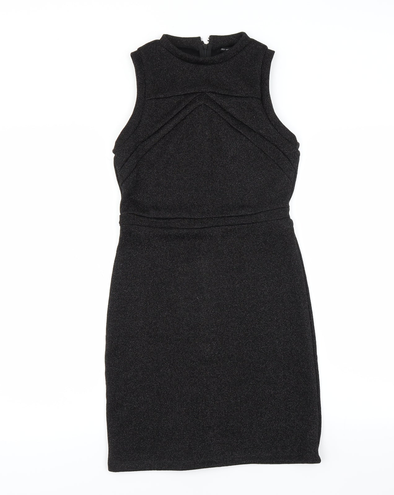 First and i Womens Black   Bodycon  Size M  - glittery