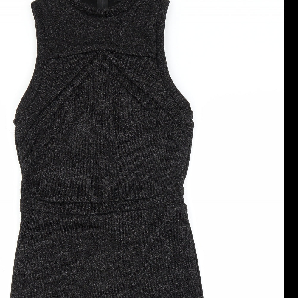 First and i Womens Black   Bodycon  Size M  - glittery