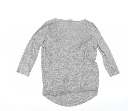 Back view of Peacocks women’s grey jumper, size UK 10