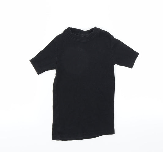 NEXT Girls Black   Basic T-Shirt Size 7 Years