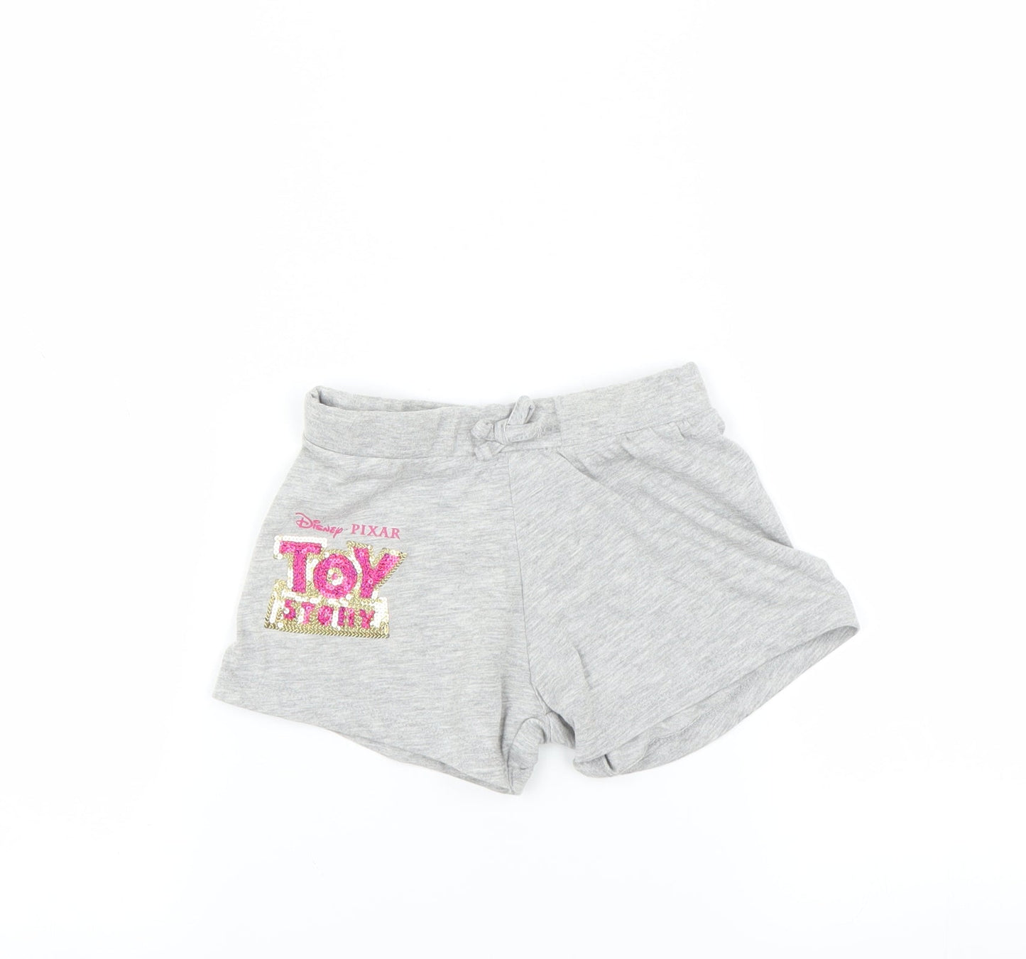 Primark Girls Grey   Hot Pants Shorts Size 5-6 Years - Toy Story