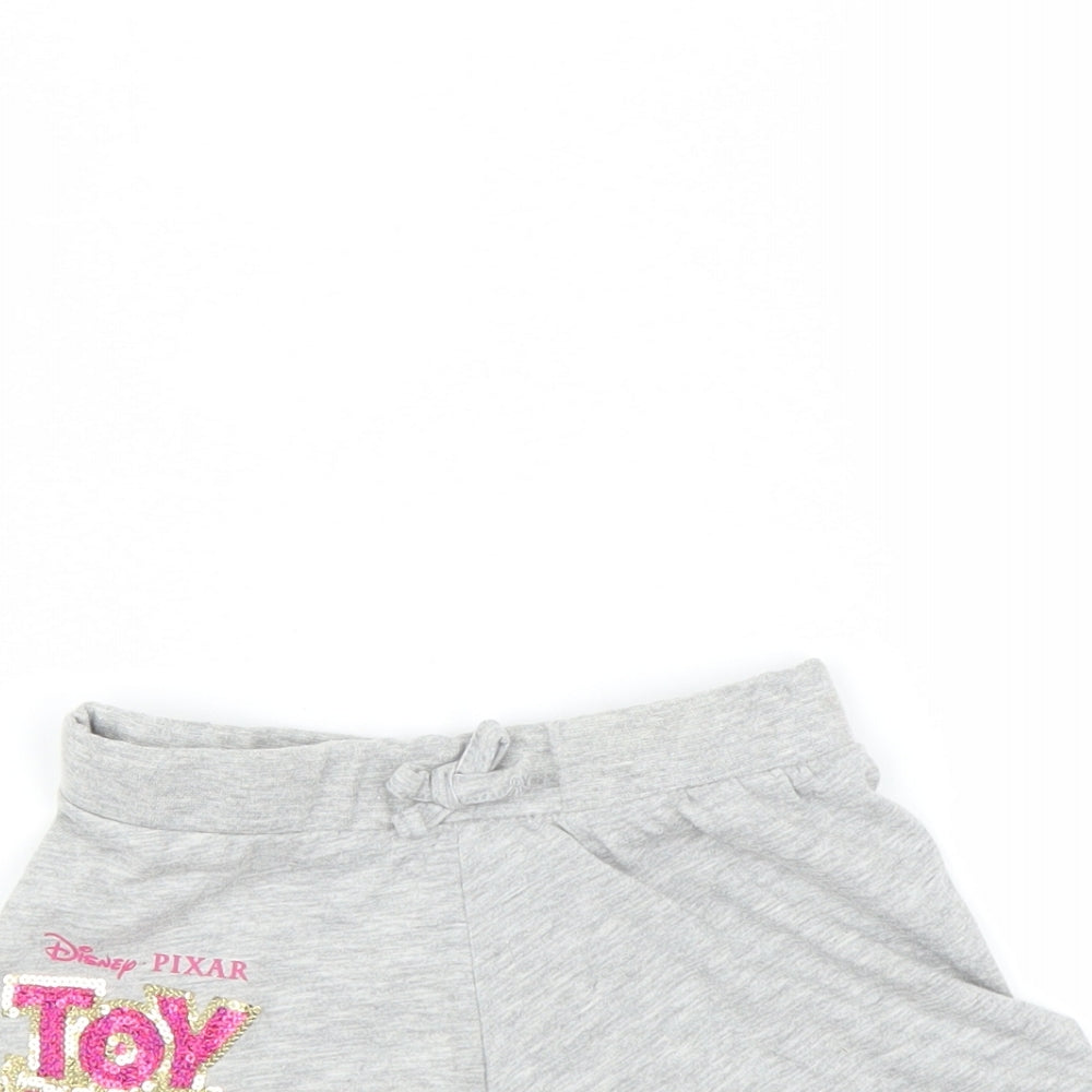 Primark Girls Grey   Hot Pants Shorts Size 5-6 Years - Toy Story