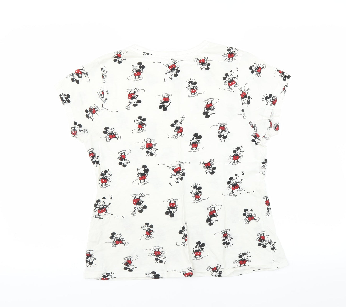 Disney Womens White   Basic T-Shirt Size 6