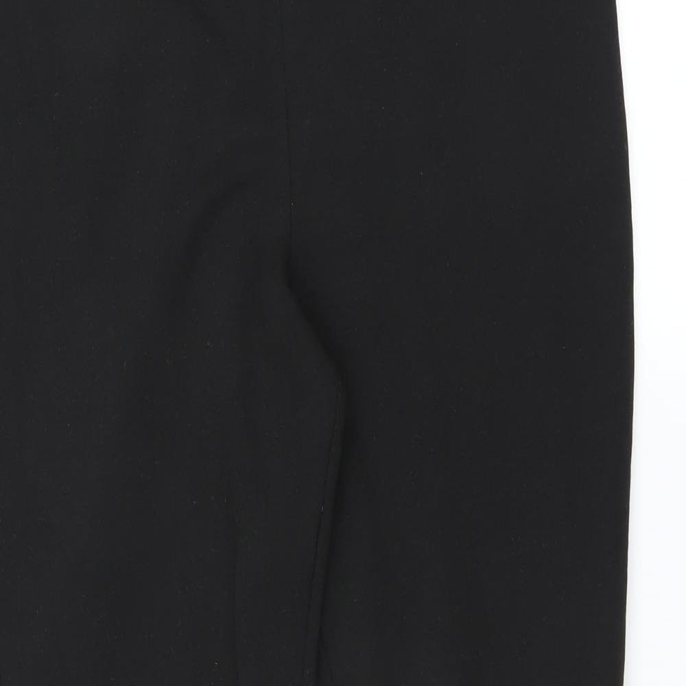 H&M Womens Black   Trousers  Size L L27 in - zip detail