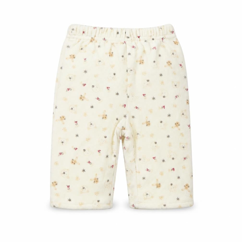 George Girls Ivory  Fleece  Trousers Size 0-3 Months  - bear print