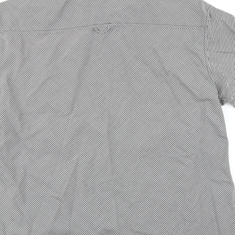 NEXT Mens Black Check   Button-Up Size M