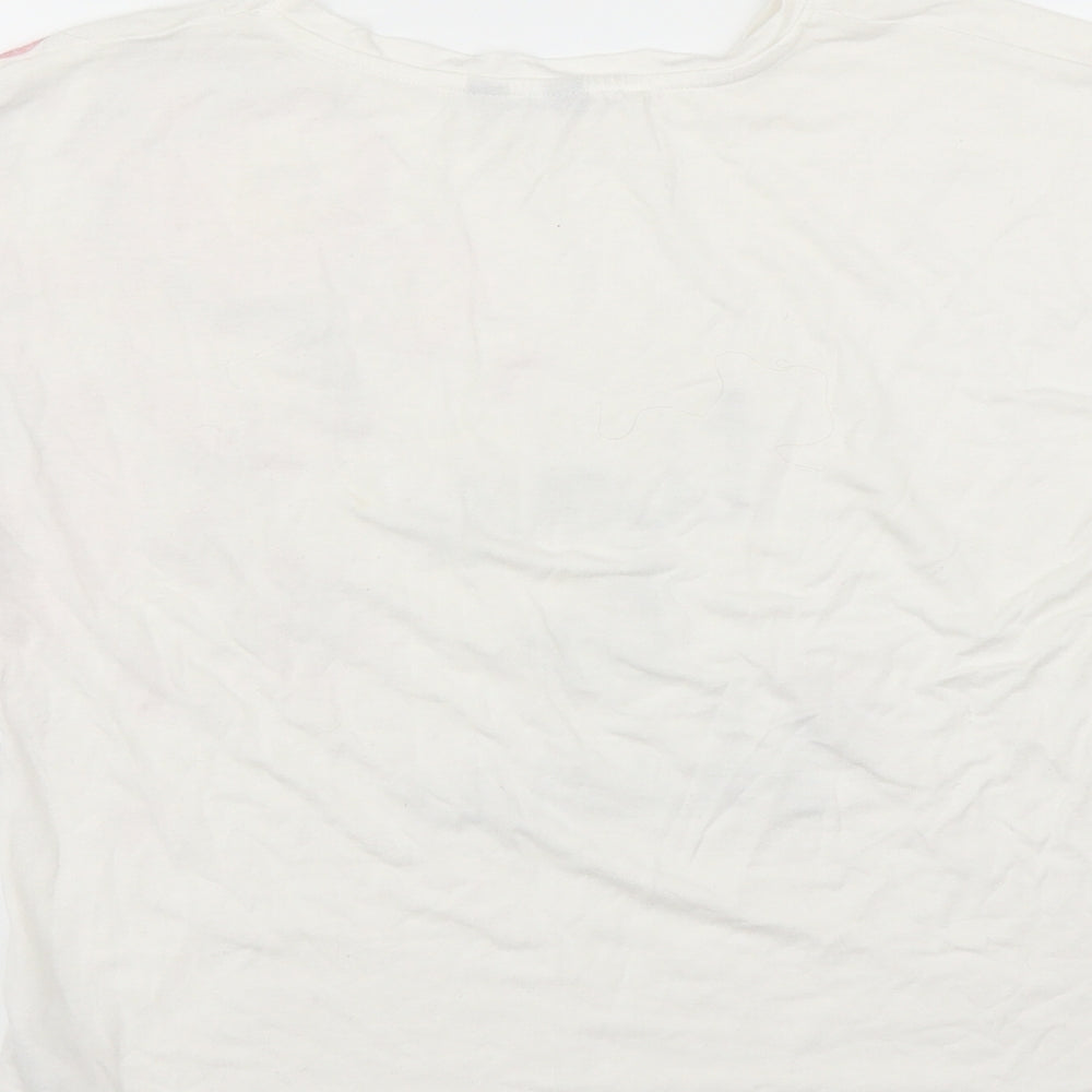 M&Co Girls White   Basic T-Shirt Size 13 Years  - time to shine