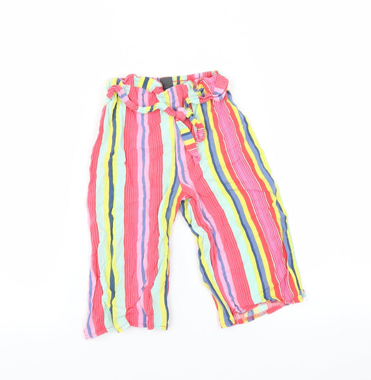 Primark Girls Multicoloured Striped   Trousers Size 3-4 Years