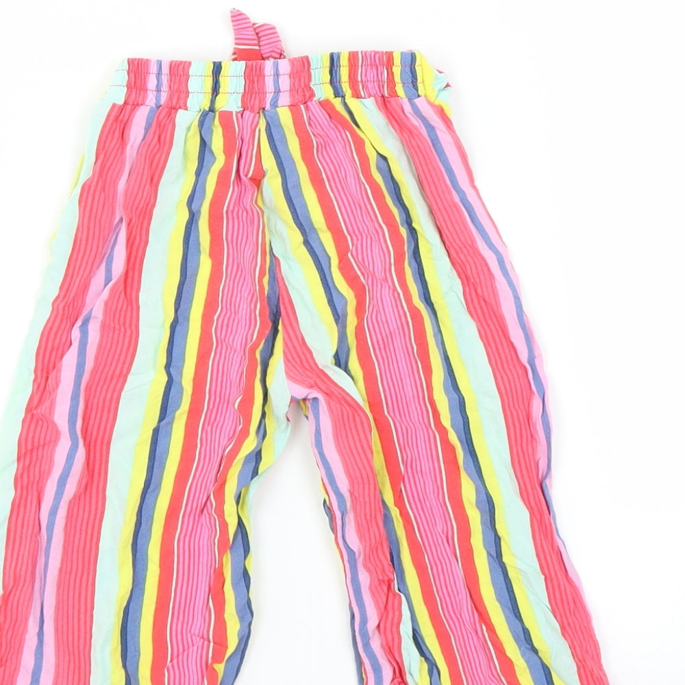 Primark Girls Multicoloured Striped   Trousers Size 3-4 Years