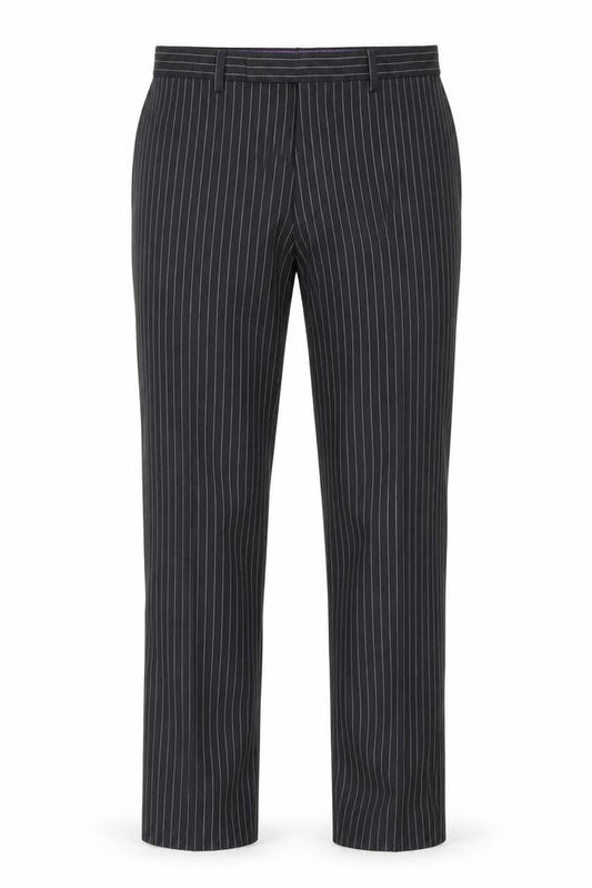 Front view of Next men’s black trousers, size 32, in, 31-inch leg