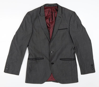 Front view of Next men’s grey jacket blazer, size 38