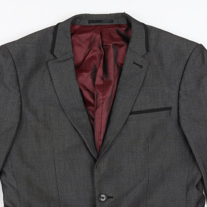Close-up detail of Next men’s grey jacket blazer, size 38