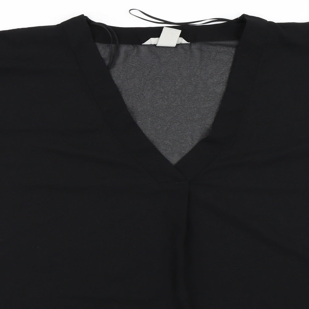 H&M Womens Black   Basic Blouse Size 34