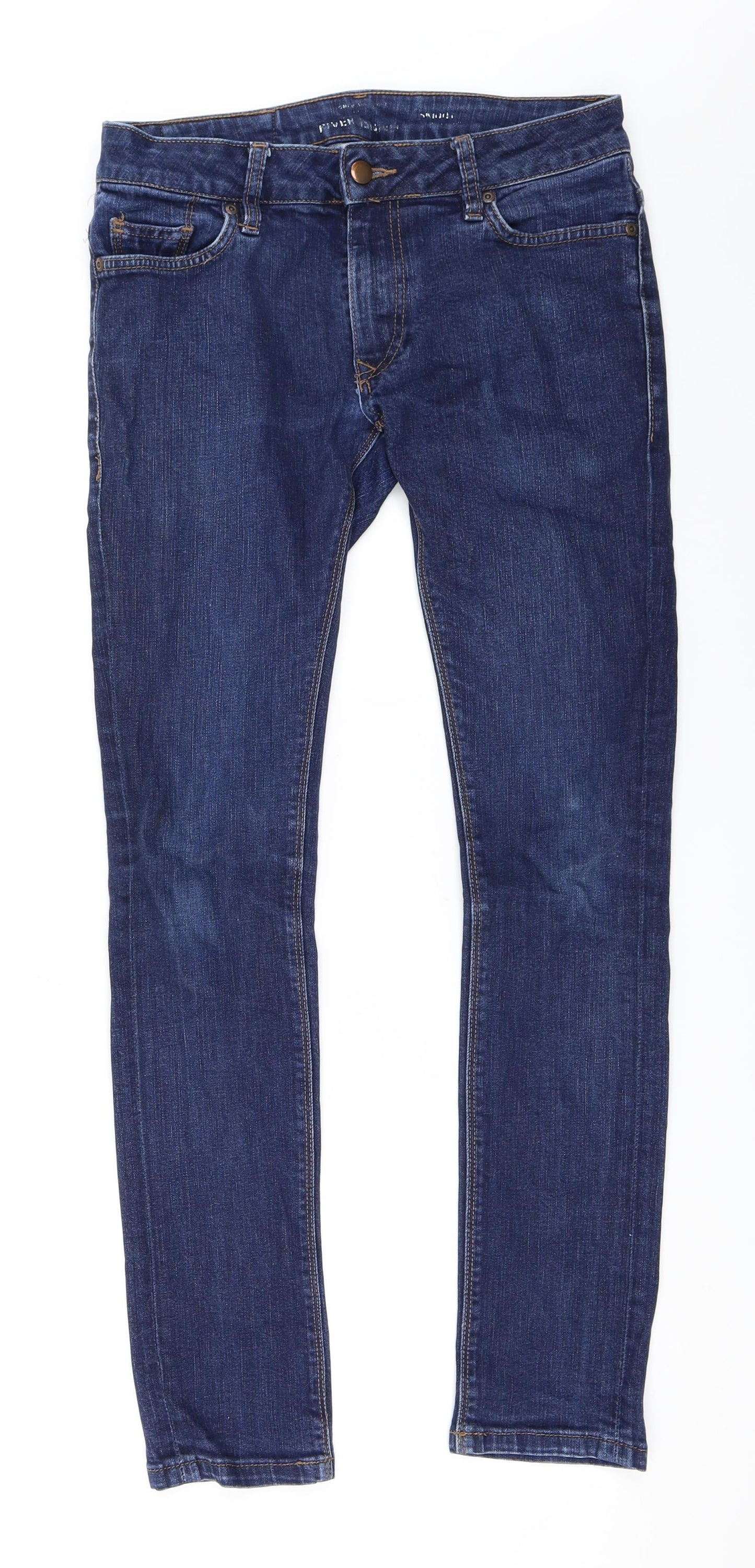 Preworn Womens Blue  Denim Skinny Jeans Size 28 in L32 in