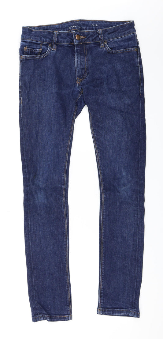 Preworn Womens Blue  Denim Skinny Jeans Size 28 in L32 in