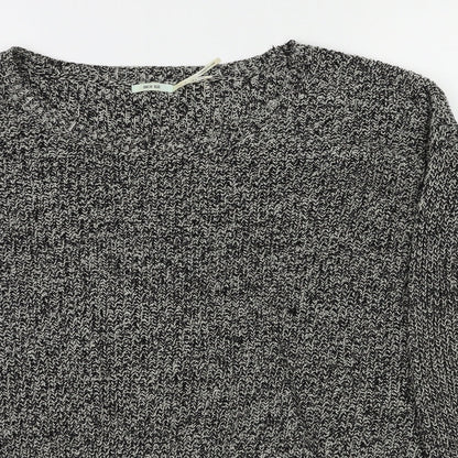 Close-up detail of Preworn women’s black jumper, size S