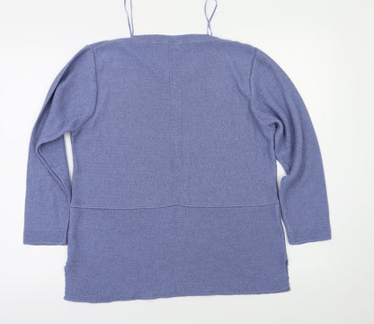 Back view of mitzy women’s blue jumper, size L