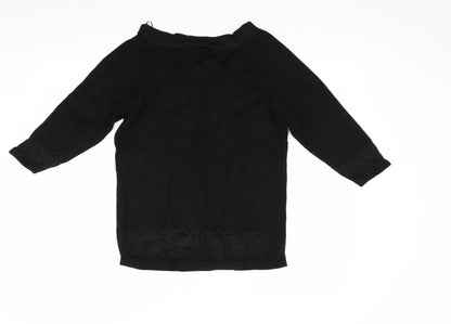 Back view of Dunnes women’s black basic blouse, size L
