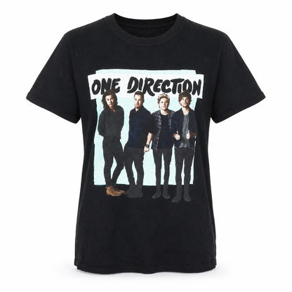 Front view of Preworn women’s black basic t-shirt, size S