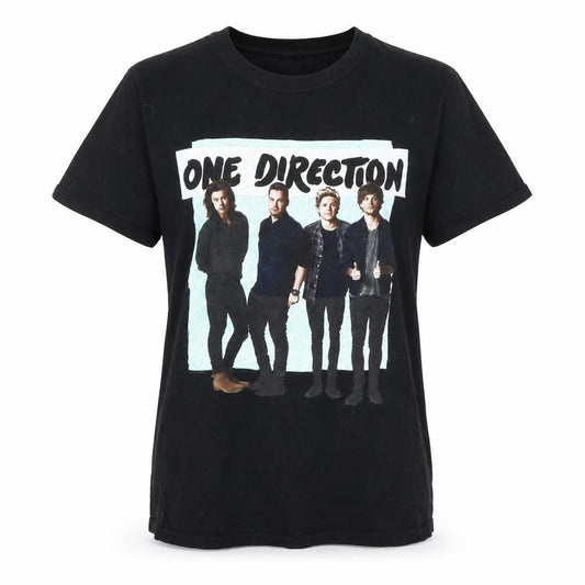 Front view of Preworn women’s black basic t-shirt, size S