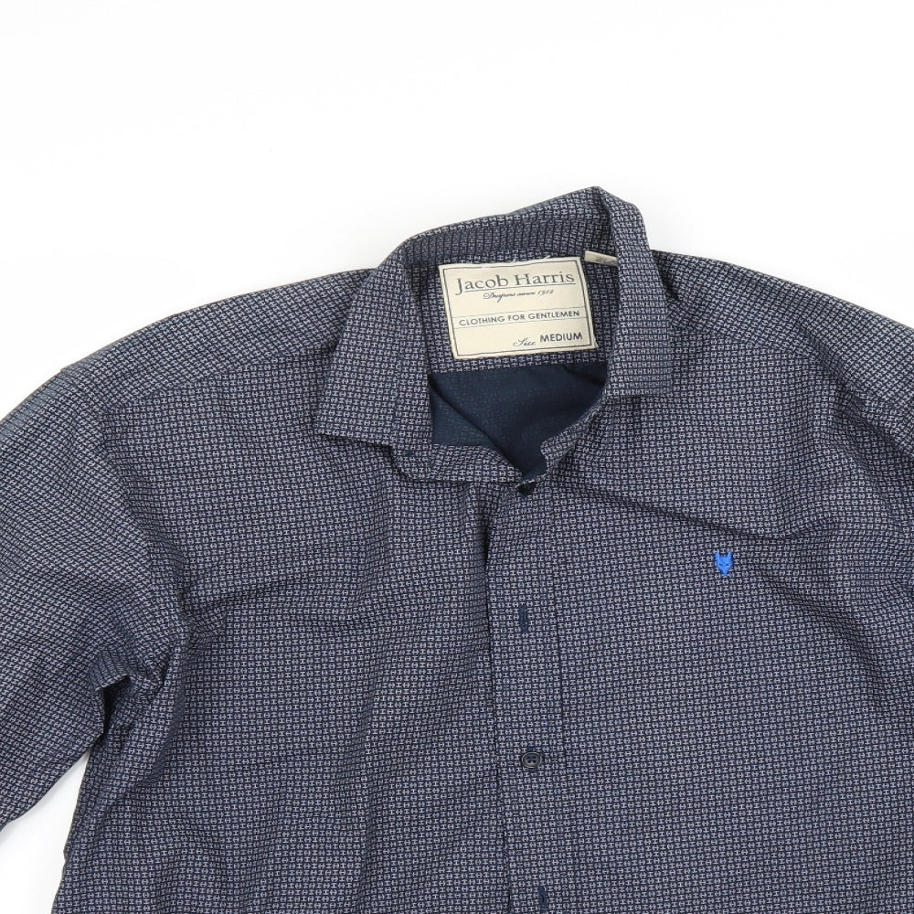 Jacob Harris Mens Blue    Button-Up Size M