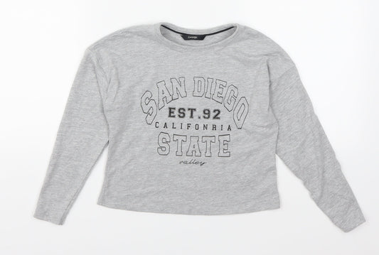 George Boys Grey   Basic T-Shirt Size 6-7 Years  - San Diego State