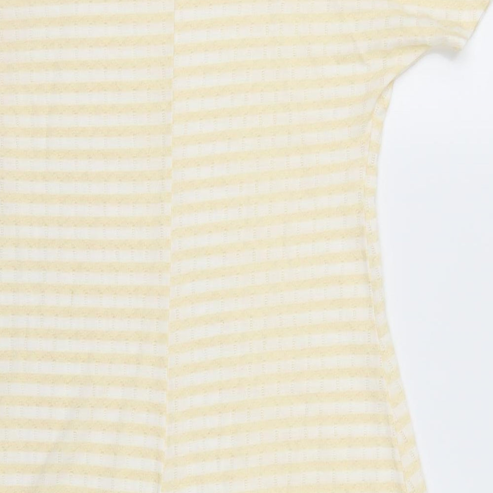 Miss Pretty Worls Womens Yellow Striped  T-Shirt Dress  Size 8