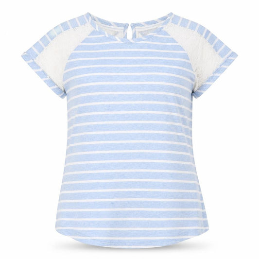 Marks and Spencer Womens Beige Striped  Basic T-Shirt Size 12