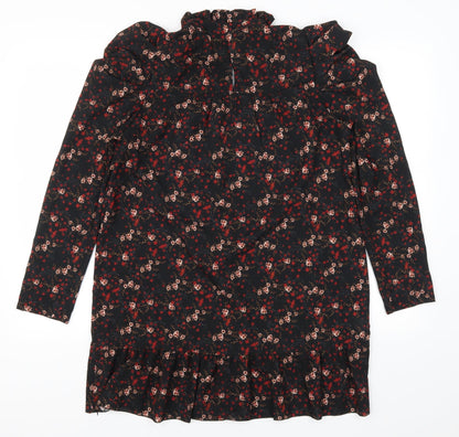 Boohoo Womens Red Floral  Shift  Size 8